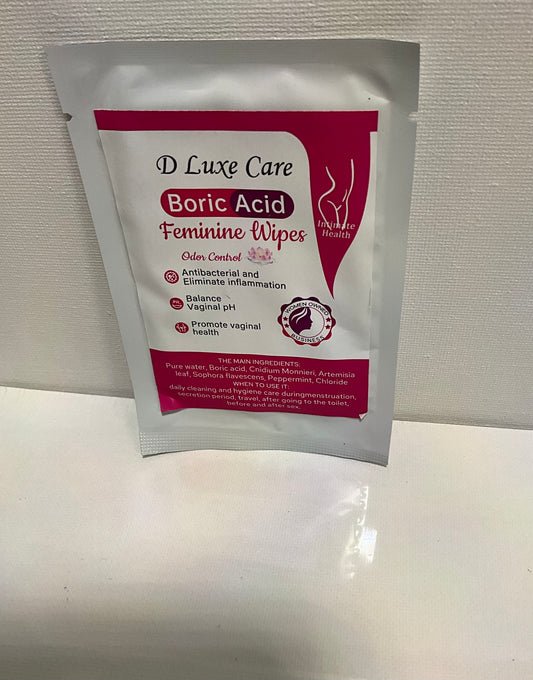 D LUXE BORIC ACID FEMININE WIPES